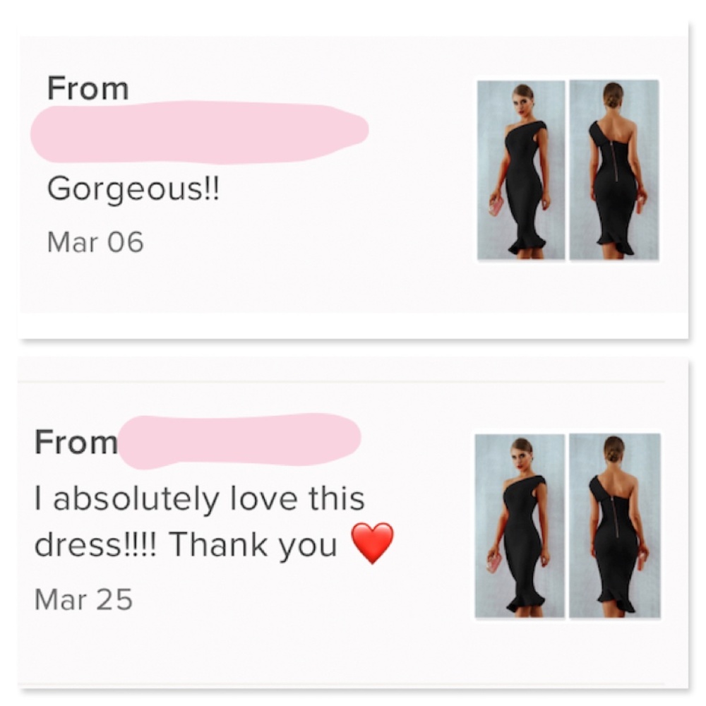 Bandage Asymmetrical Midi Dress in Black - Picture 10 of 16